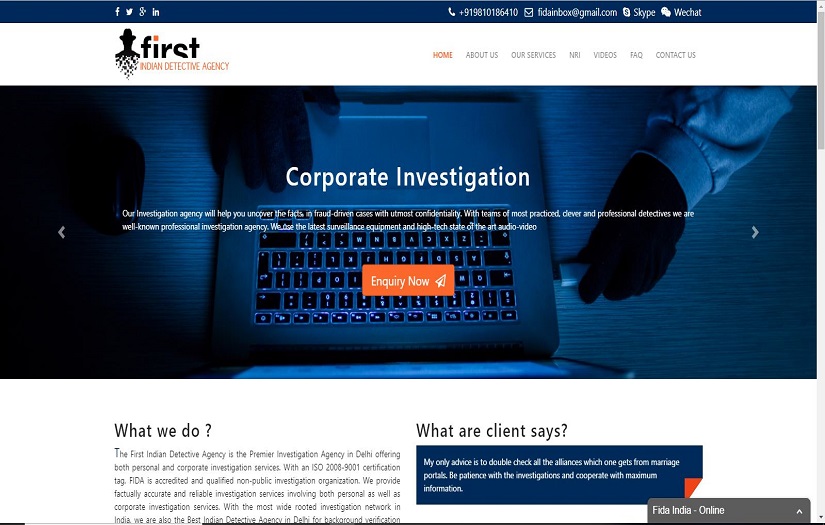 DETECTIVE AGENCY IN DELHI | PRIVATE DETECTIVE AGENCY IN INDIA
